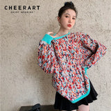 Winter Christmas Sweater Pullover Colorful Oversized Sweater Clothes Women Ulzzang Knitted Sweater Korean Fashion