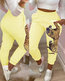 Styles Spring Summer Fashion Solid And Print Shirring Waist Pocket Design Casual Long Cargo Pants Sportswear Women's