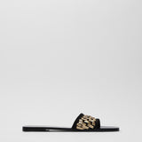 ZARZ Slippers Woman 2022 Flat Shoes Spring Summer New Sexy Fashion Golden Weave Square Toe Flat-Heeled Beach Sandals For
