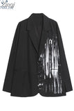 New Autumn Tie Dye Gradient Graffiti Trendy Fashion Harajuku Suit Coats Long Sleeve Korean Loose Streetwear Coats