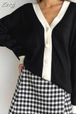 Cardigans for Women 2023 Knit Long Sleeve Pink Green V Neck Female Loose Button Up Knitted Oversized Cardigan