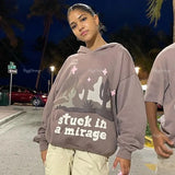 Retro Goth 3D Foaming Pattern Hoodie Men Street Hip Hop Casual Loose Sweatshirts Harajuku Couples Oversized Tops