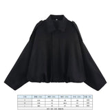 Women's 2025 New Bat Sleeve Loose-Fitting Velvet Bomber Jacket