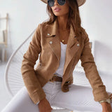 Winter Long Sleeve Short Jacket Fashion Women Casual Blue Jacket Coat Vintage Slim Boyfriend Style Coat Jacket