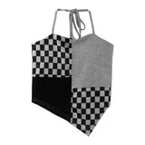 Y2k Two Piece Set Gothic Irregular Black Pullover Cloak+checkerboard Camis Tank Tops Korean Style Tee Tops Spring