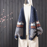 new spring and autumn long-sleeved cardigan knitted jacket women's sweater loose all-match western-style
