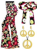 Halloween Print Flares 70S Hippie Retro Print Headband