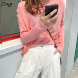 Women Summer All-match Skinny Sunproof O-neck Cute Candy Colors Fashion Korean Style Long Sleeve Tops Casual