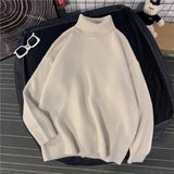 Women Turtleneck Plus Size Letter Embroidery Sweaters Office Lady Winter Long Sleeve Harajuku Couple Pullover Tops