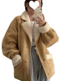 Winter Warm New In Coats Women's Stylish Jackets Fur Integrated Motorcycle Jackets Thickened Lamb Wool Quilted Short