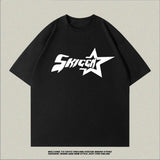 New Summer American Letter Printed Tops Tees Women Y2K Street Hip-Hop Harajuku Trend T-Shirts Couples Casual Loose