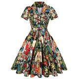 60s Vintage Tunic Dresses Summer Spring Retro Pin Up 2022 Women Jurk Casual Party Robe Rockabilly Dresses