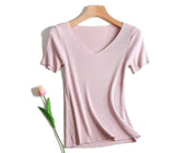 knitted Short Sleeve knitted Sweater Women Spring Summer Slim Basic Solid Casual Base Female knitting shirts 2021