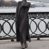 Loose Oversized Knit Brushed Hoody