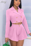 Piece Women Sets New Arrival Autumn Winter Matching Sets Blazers Coat Two Pieces Sets Top Shorts Suits Outfits