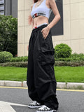 Punk Ruched Baggy Cargo Pants-Outfit