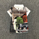 Summer New Floral Short Sleeve Vintage Blouse Turn Down Collar Shirt Blusas Feminino Ladies Blouses Womens