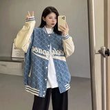 College Style Stitching Ladies Baseball Uniform High Street Jacket Lovers Loose Wild All-match Autumn New Jacket