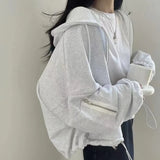 Oversized Zip Up Gray HoodieOutfit