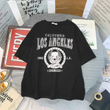 Summer Women Tshirts Casual USA Area Printed Tops Tee Female T Shirt Short Sleeve T Shirt Plus Size Streetwear T