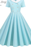 Women Elegant Vintage Midi Dress Sexy Solid Patchwork A-line Vestidos Party dress Robe
