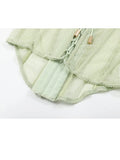 Women's Green Crop Top Chain Halter Neck Vest Y2k Tank Tops Summer Vintage Fashion Sleeveless Off Shoulder Sexy Casual