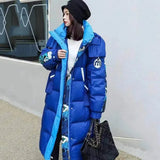 Women's 90% White duck down Coat 2023 Winter Ladies Hooded Down Jackets Thicken Warm Long Overcoat Casual Loose Parkas