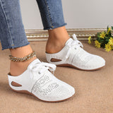 Summer Bag Head Half Slippers With Slope And Women's Cool Drag Large-Size Hollow