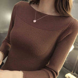 Long Sleeve Autumn Knitted Sweater Women 2023 Spring Pullover Sweaters Korean Style Winter Slim White Pull Knitwear