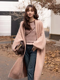 2022 Autumn Winter Women's Stripe Sweaters Hollow Out Long Sleeved Female Clothing O-Neck Pullover Casual Tops