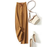 Y2k Office Lady Wide Leg Pants Summer Loose High Waist Streetwear Women Straight Trousers Korean Lace Up Suit Pants