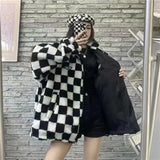 Wool With Padded Jacket And Coat On Both Sides Women's Y2K New Love Lazy Wind Fashion Cotton-Padded Jacket Casual Joker