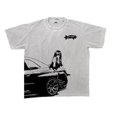 Slayer Kimetsu No Yaiba Print T-shirt Women Harajuku Aesthetic Zenitsu Tshirt 2023 Summer Japan Anime Female T Shirt