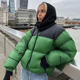 Warm Thick Demi-season Women's Winter Coats Puffer Down Jacket For Women Parkas Cotton Female Clothing Green Winter