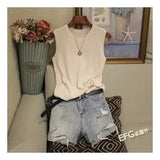Women Clothing Knitted Vests Women Top O-neck Solid Tank Tops Blusas Summer Fashion Female Sleeveless Thin Tops