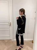 Sweet Knit Cardigans + Camisole + Skirts 3pcs Sets Girls Long Sweater Coat + Vest + Mini Skirt Suits Women