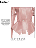 Spring Autumn Short Stylish Chic Pink Shiny Reflective Patent Pu Leather Jacket Women with Detachable Long Sleeves
