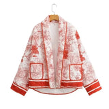 Women's Clothing Explosion Hit 6-Color Printed Cotton Jacket