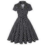 Cotton Vintage Tunic Midi Dress 50S Short Sleeve 4XL 70s Robe Swing Retro Floral Print White Rockabilly Office