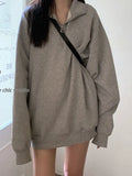 Oversized Half Zip Long Sleeve