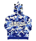New Y2K Hoodie Hip Hop Camouflage Print Oversized Zipper Hooded Sweatshirt Harajuku Street Punk Rock Jacket Tops