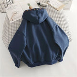 Design Sense Hoodies Women Casual Fashion Hoodie Autumn Winter Plus Velvet Thick Niche Embroidered Hooded Jacket
