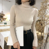 Sweater Womens 2021 Autumn Winter Tops Korean Slim Women Pullover Jumper Knitted Sweater Pull Femme Hiver