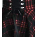 Harajuku Blue Plaid Printed Mini Skirt Women High Waist A Line Gothic Emo Alt Grunge Pleated Skirts 2022 Saias