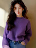 Fragrant Wind Soft Long-Sleeved Sweater Women 2025 Autumn And Winter New Lazy Loose Knitted Shirt