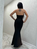 New Summer Women Halter Bandage Dress Sexy Sleeveless Backless Club Celebrity Evening Female Party Maxi Dress