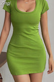 Casual Solid Skinny White Tank Dress Female Sleeveless Basic Bodycon Summer Dress Ribbed Mini Sundress Black