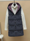 Clothes Women 2022 New Double-sided Wearing Vest Women's Medium and Long Vest Thick Coat Tops Sleeveless Cardigan