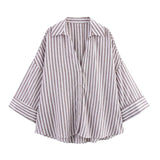 Summer New Slimming Linen-Blend Wi-Sleeve Shirt