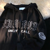 colors sweatshirt college korean style zip up hoodie women ins tops harajuku Y2k clothes kawaii embroidery letter